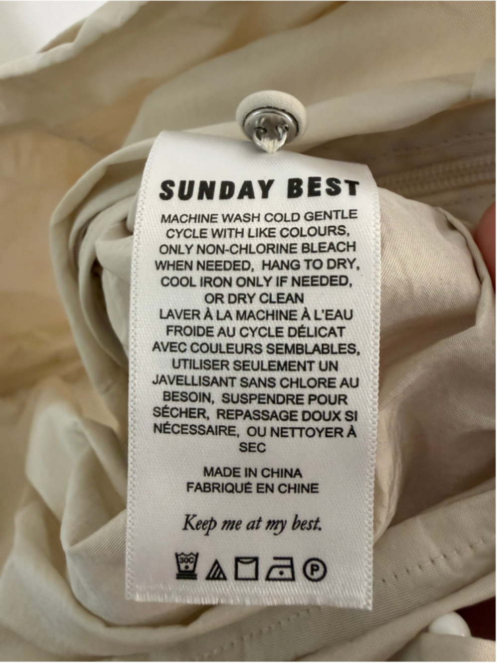 Sunday Best Ruched Long-Sleeve Crop Top - Cream - Size 2 - EUC - Picture 6 of 7